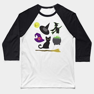 Halloween Witch Baseball T-Shirt